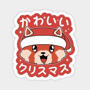 Kawaii Christmas Red Panda Magnet