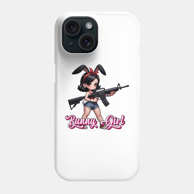 Tactical Bunny Girl Phone Case by Rawlifegraphic