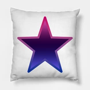 Bi+ Star (Omni Flag with Bi Flag outline) Pillow