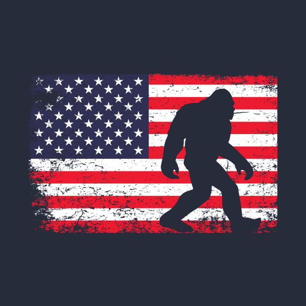 Bigfoot American Flag by AdultSh*t