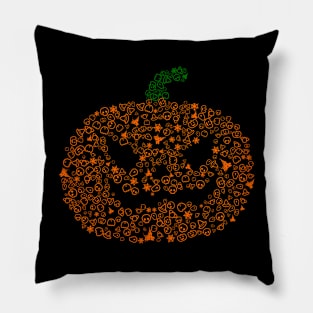 Spooky Pumpkin Halloween Pillow