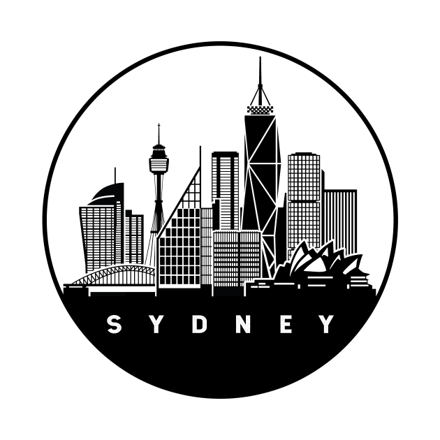 Sydney Australia Skyline by ThyShirtProject - Affiliate