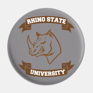 Rhino State University Campus and College Pin