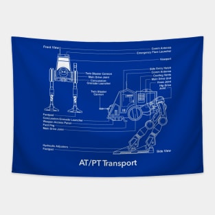 Small Imperial Walker Blueprints Tapestry