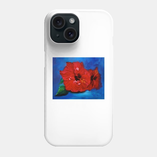 Red Hibiscus Phone Case by jennyleeandjim