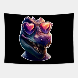 trex steal heart valentine artistic graphic Tapestry