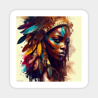 Powerful African Warrior Woman #5 Magnet