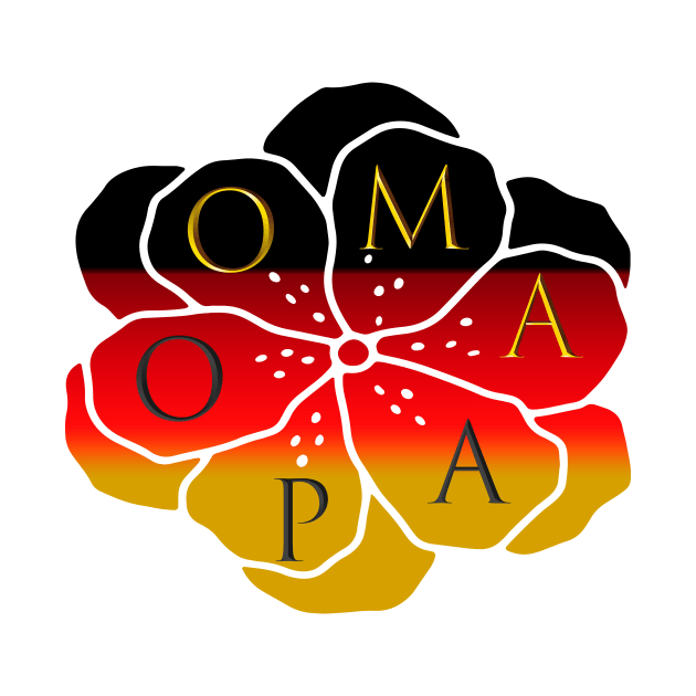 Oma und Opa Deutsche flagge Blume - Oma and Opa German flag flower by PandLCreations