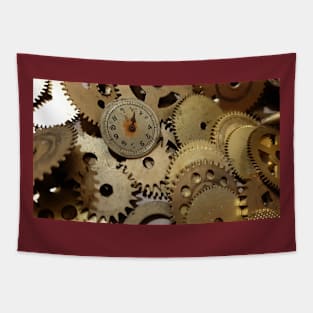 Smart, time, ornament, pattern, technology, old, industry, mechanical, retro, equipment Tapestry