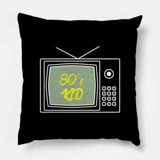 80´s kid tv retro Pillow