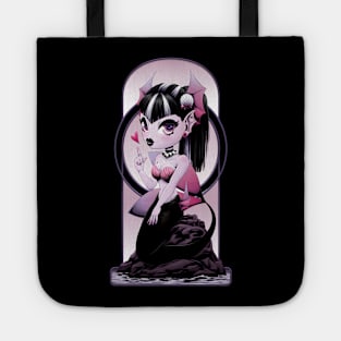 Cute Kawaii Chibi Pastel Goth Mermaid Tote