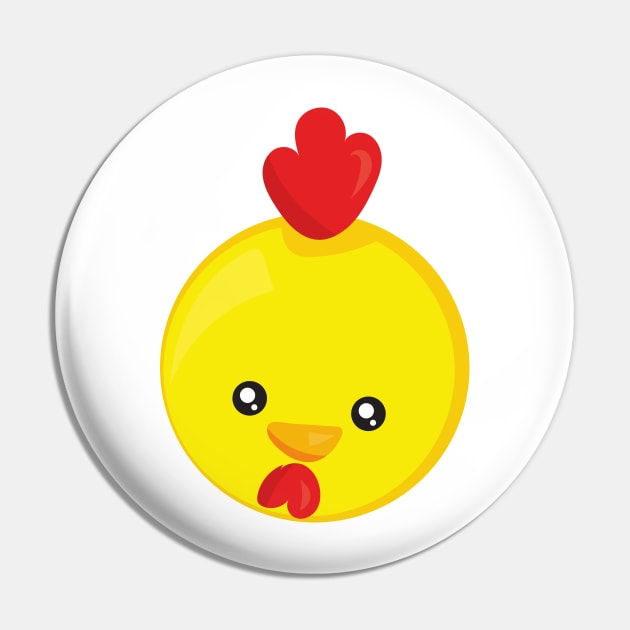 Cute Chicken, Baby Chicken, Chick, Rooster Pin by Jelena Dunčević