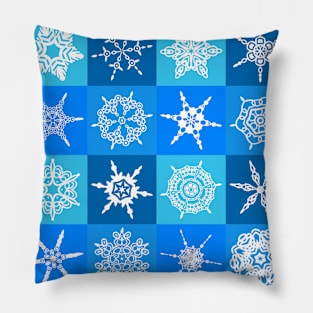 Snow Flake Cubes Pillow