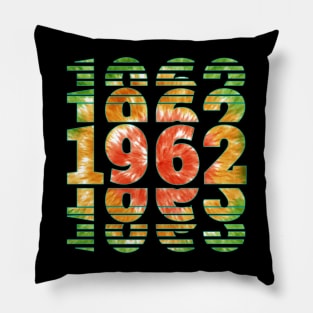 Tie Dye 1962 Birthday Pillow