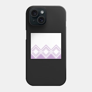 Abstract geometric pattern - purple and white. Phone Case