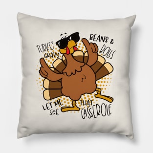 Funny Turkey Thanksgiving Day Pillow