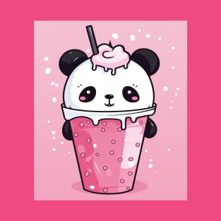 Cup full of kawaii panda in PINK! T-Shirt