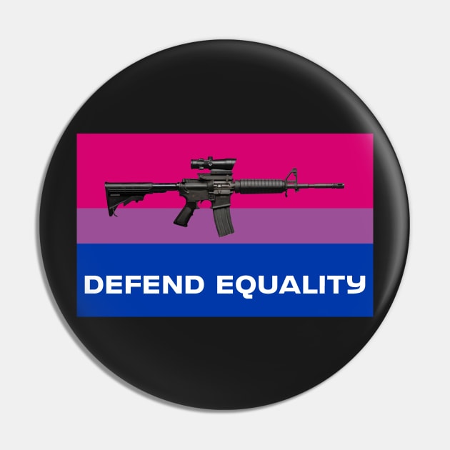 Defend Equality (Bisexual Flag)| First Amendment| Cool and Cute Stickers| T-Shirts Pin by RevolutionToday