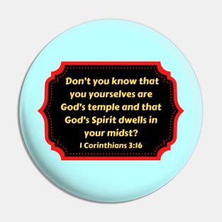 Bible Verse 1 Corinthians 3:16 Pin