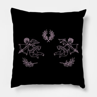 Pink Cherubs Angel and Devil Pillow