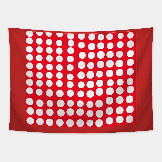 RED DESIGN with white spots Tapestry by Samuelproductions19