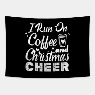 I Run On Coffee And Christmas Cheer Tapestry