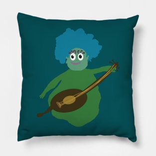 Cute Creature Musician Cartoon Pillow