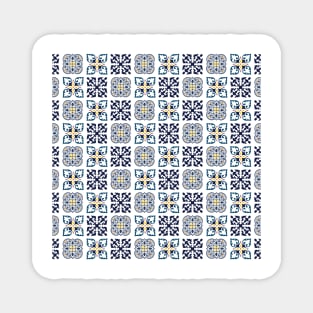 Blue tile pattern Magnet