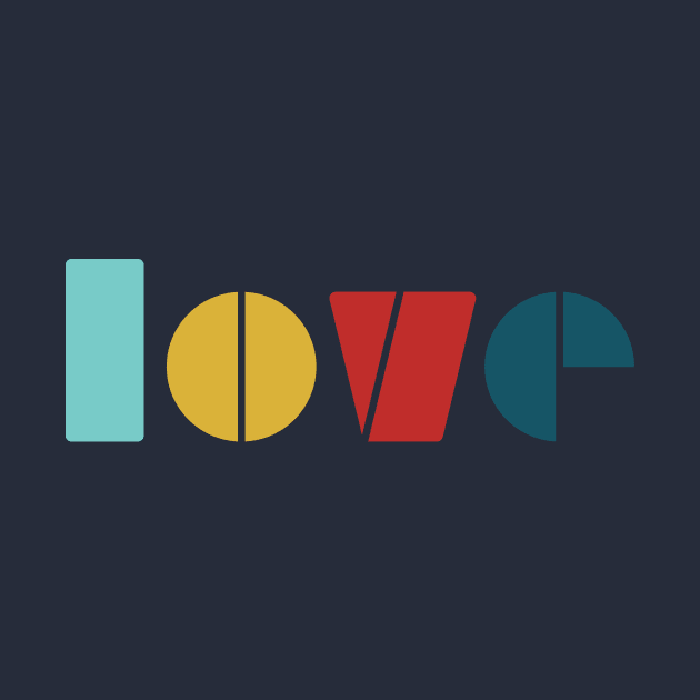 Love geometric shape art design by MrWeissman