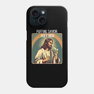 Jesus Meme - Puffing Savior: Holy High Phone Case