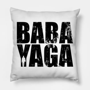 John Wick BABA YAGA Black Distressed Text Typography Pillow