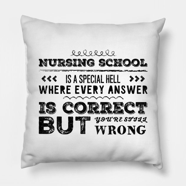 Funny Nursing Student Nurse Gift Idea Pillow by EmergentGear