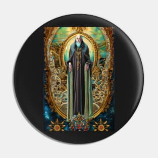 Aleister Crowley The Great Beast of Thelema painted in a Surrealist and Impressionist style Pin