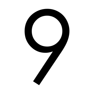 Simple Black Number #9 Nine T-Shirt
