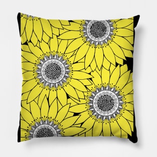 SUNFLOWER MANDALA Pillow