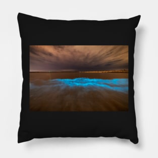 Bioluminescent plankton at Aberavon, Wales Pillow