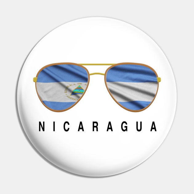 Nicaragua Sunglasses Pin by JayD World