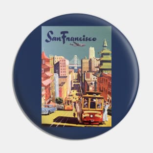 Vintage Travel Poster from San Francisco Pin