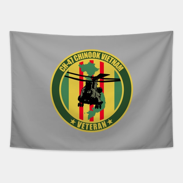 CH-47 Chinook Vietnam Veteran Tapestry by TCP