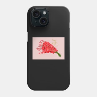 July Delphinium portrait card Phone Case