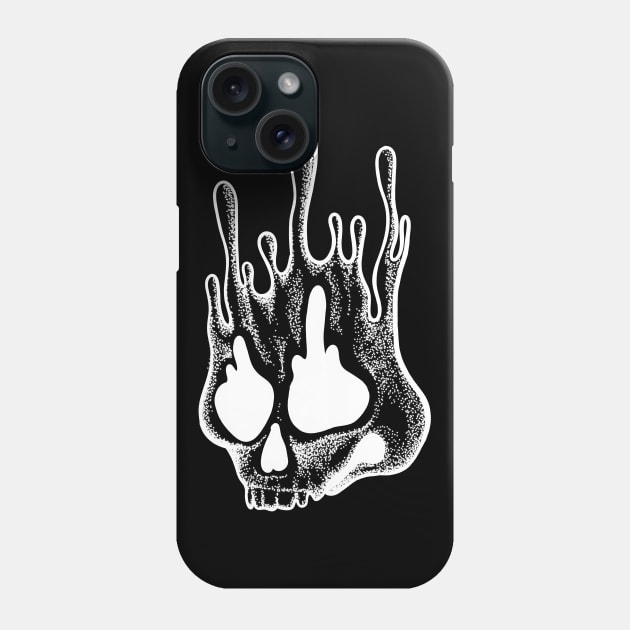 Melting Skull Phone Case by fakeface