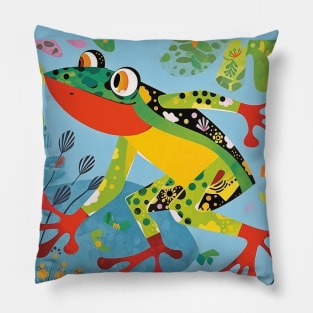 Frog Art Pillow