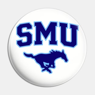 SMU Blue Logo & Navy Peruna Pin