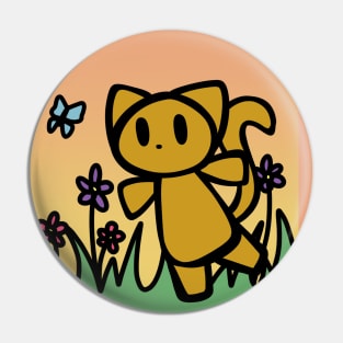 Cute Summer Butterfly Cat Pin