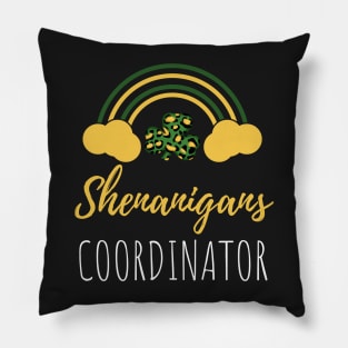Shenanigans Coordinator Squad St Patricks Day Rainbow Pillow