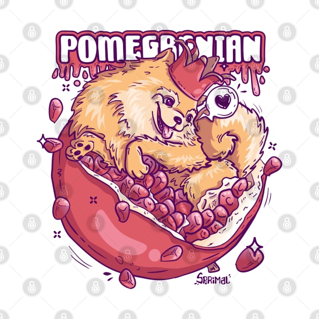 Pomeranian pomegranate pun Pomegranian by SPIRIMAL