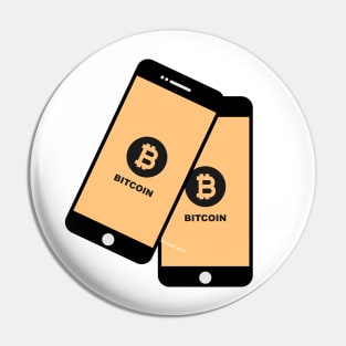 bitcoin digital assets currency in smart phone display Pin