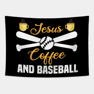 Jesus Coffe and Baseball Tapestry