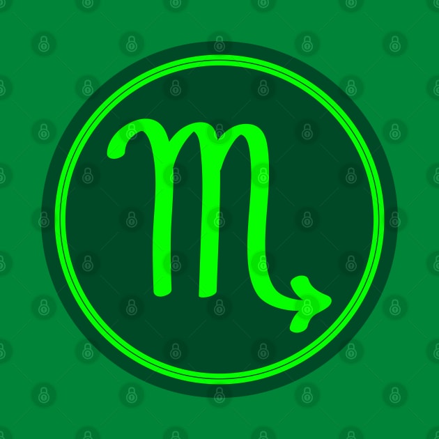 Cool Green Scorpio Symbol by MysticZodiac