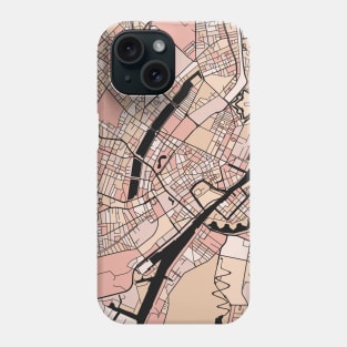 Copenhagen Map Pattern in Soft Pink Pastels Phone Case